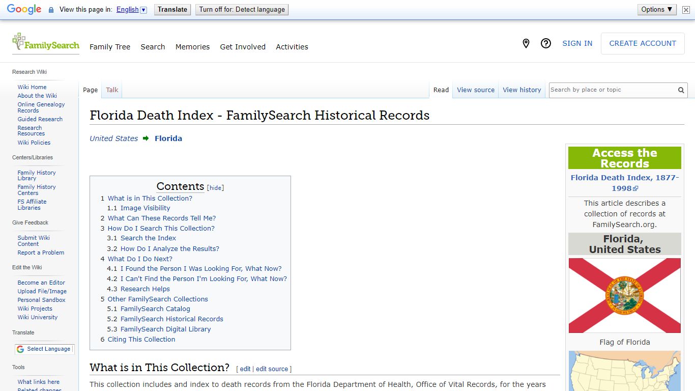 Florida Death Index - FamilySearch Historical Records